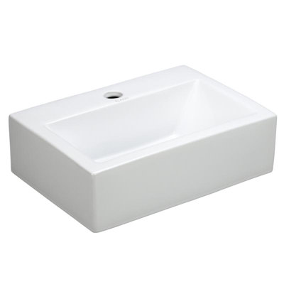 Lavabo de salle de bain mural en céramique 17 po Porcelain