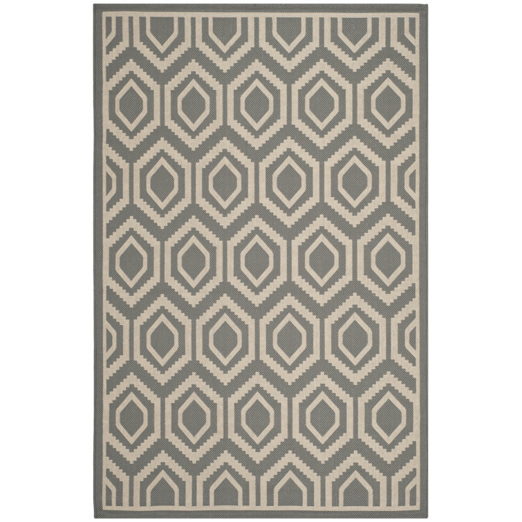 Doerr Hooked Grey/Beige Indoor/Outdoor Rug