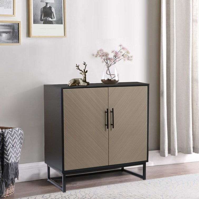 Latitude Run® Mid Century Modern Storage Cabinet, Accent Floor Cabinet With  2 Drawers, 2 Doors And Shelves, Entryway Cabinet, Kitchen Buffet Sideboard,  Cupboard, Chest, Storage Organization For Hallway, Living Room, Bedroom 