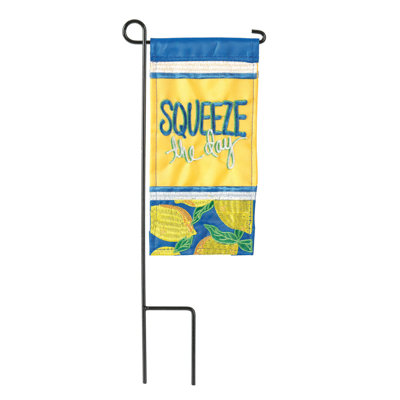 Mini Flag Squeeze The Day Lemon 4x8.5