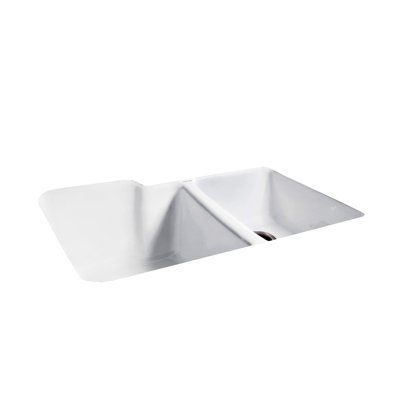 Redondo 33'' L Double Bowl Cast Iron Kitchen Sink
