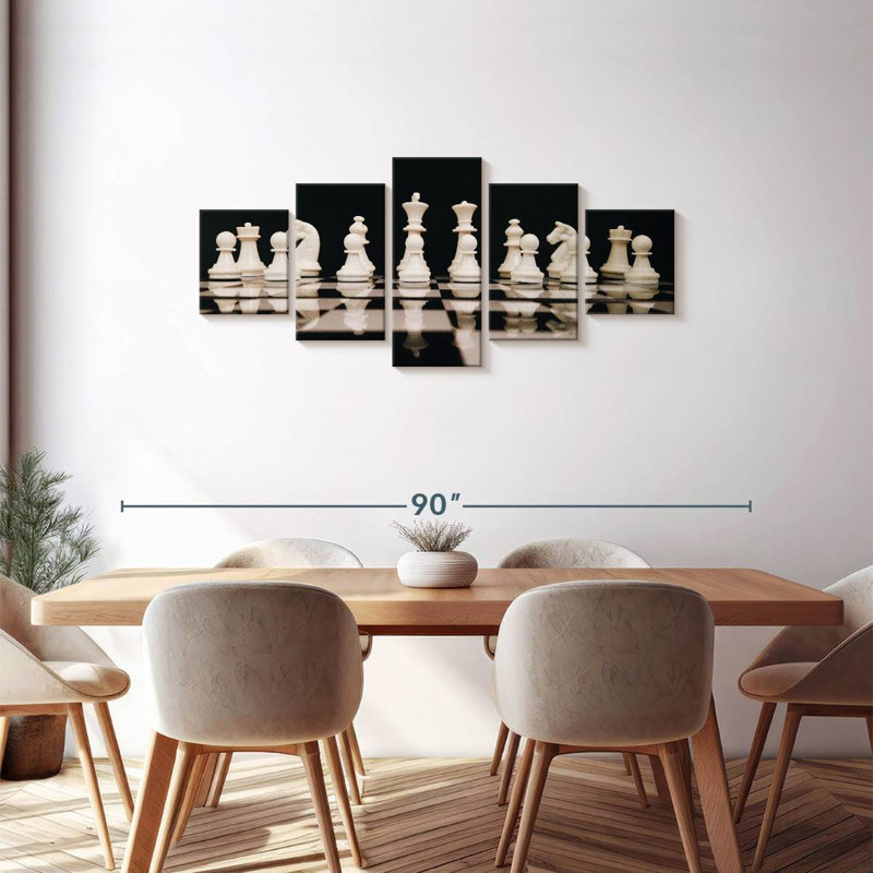 Chess Game, 30" H x 68" W