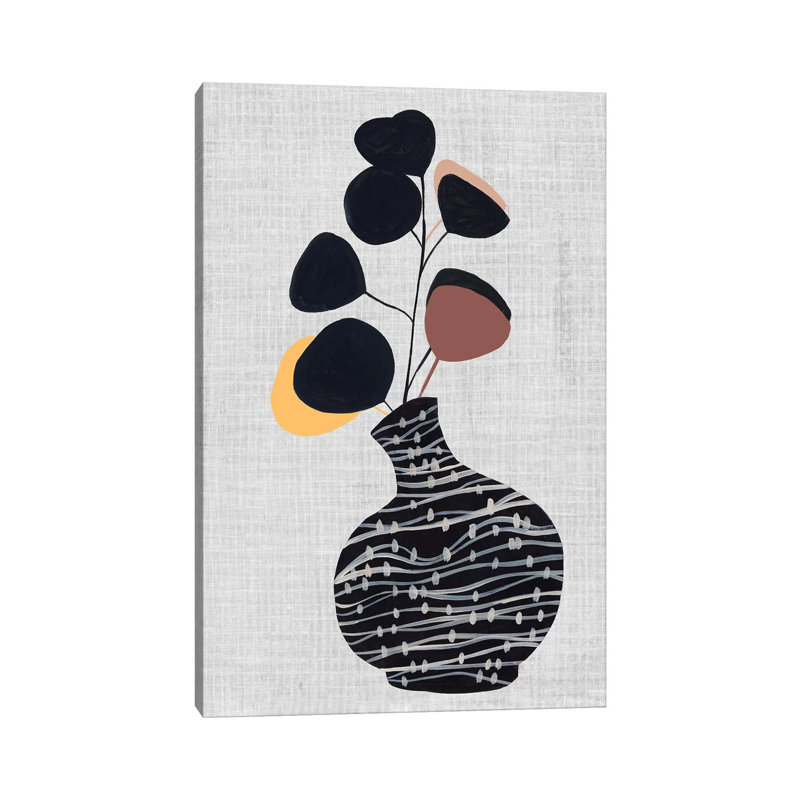 Decorated Vase With Plant I by Melissa Wang - Wrapped Canvas Print, 66.04 cm H x 45.72 cm W