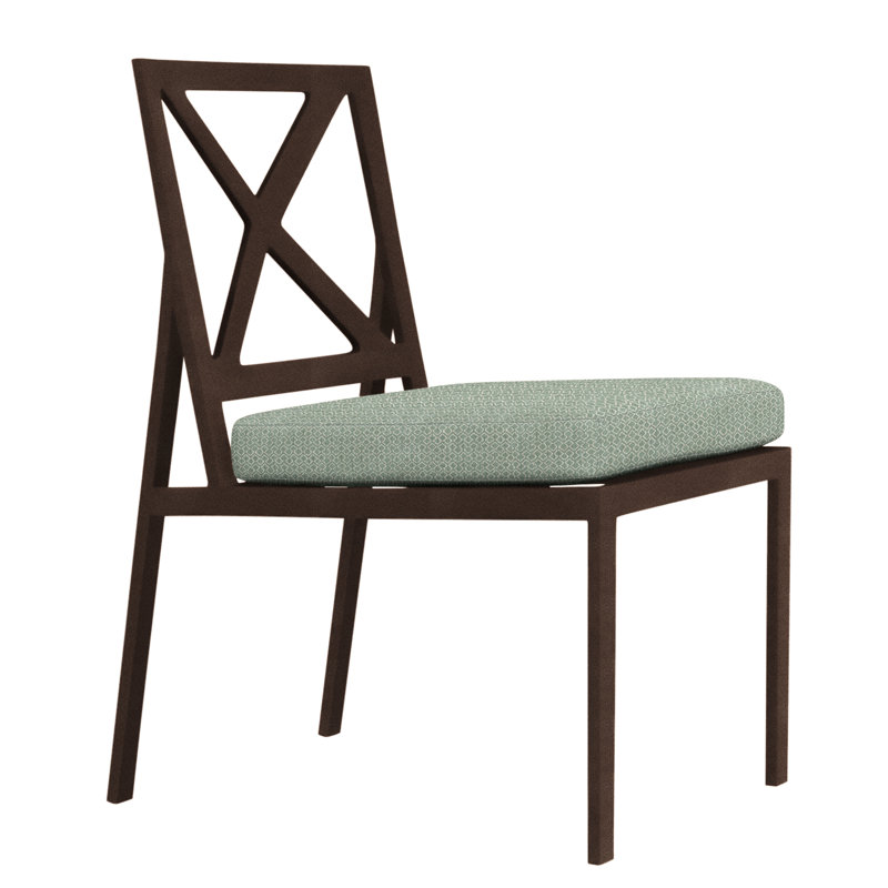 Marin Outdoor Dining Side Chair, Copper Creek, Flagship Stone Sunbrella®