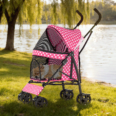 Poussette pour chien avec poussette réglable