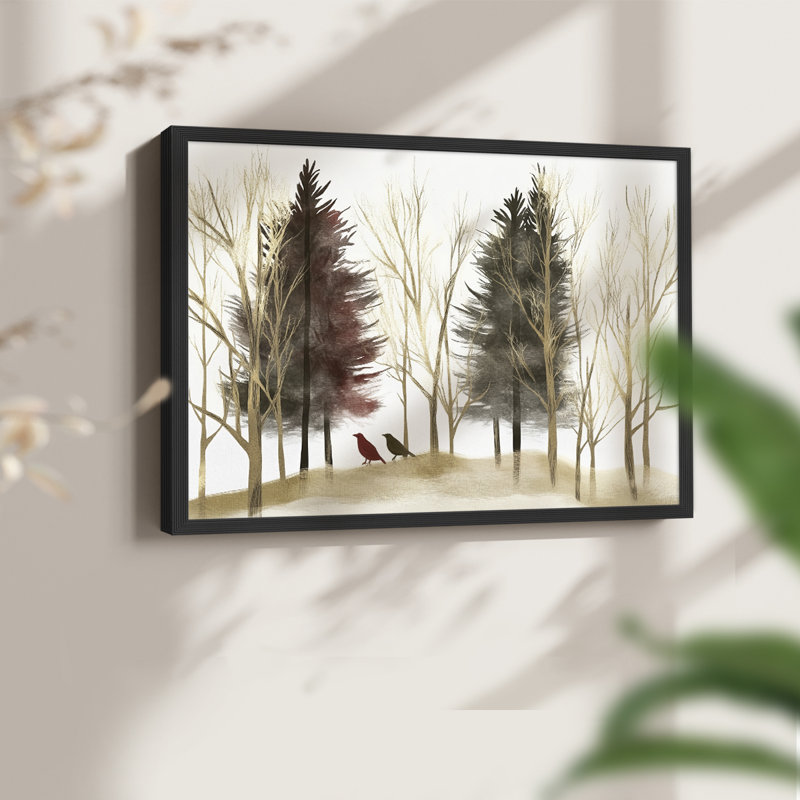 Chirstmas Art-CLXXXI -Framed Print - Restickable, H 22 po x l 28 po, Noir, noir, noir, noir