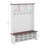 Farmhouse 4-In-1 Hall Tree With 6 Hooks, Wooden Style Rustic Shoe Organizer With 16 Open Compartments-115289967