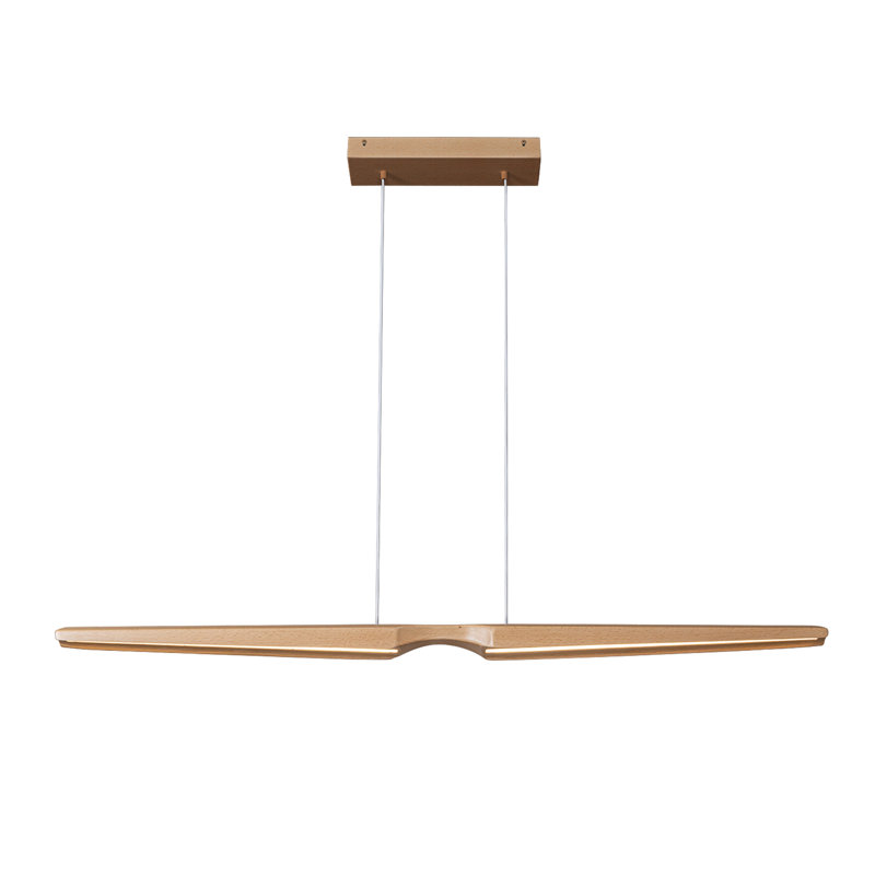 Luminaire suspendu linéaire 42 po Dakota, Brun