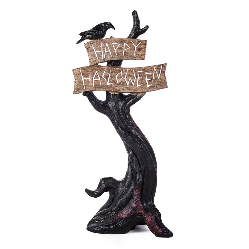 Arbre d'Halloween 32 po avec affiche The Holiday Aisle®