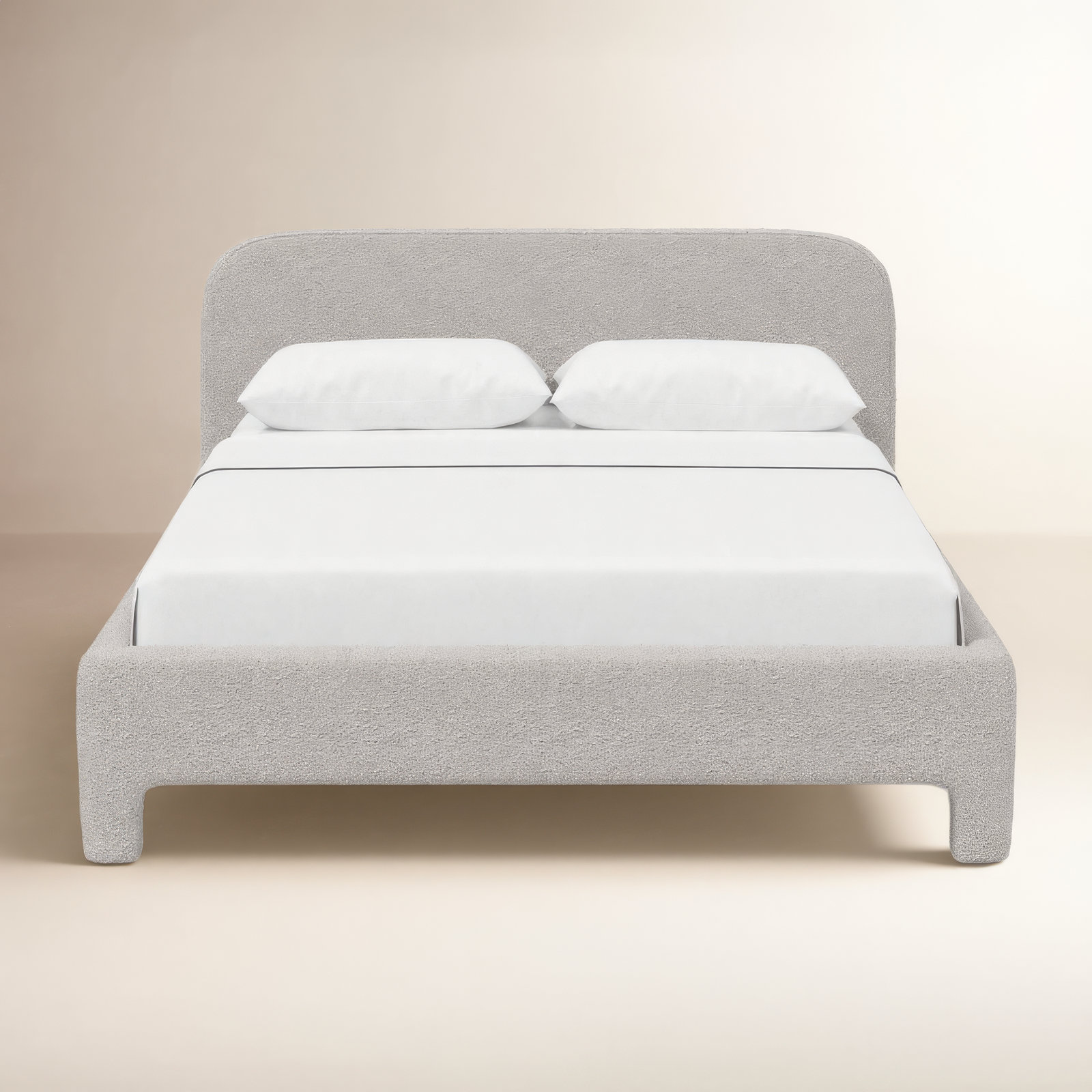 Illy Upholstered Bed, Twin, Classic Grey Linen