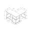 Bureau d'ordinateur, bureau personnel, coin, tablettes de rangement, L 48 po