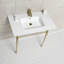 Lavabo de salle de bain console rectangulaire en céramique avec trop-plein Edwardian-62257202-62257205