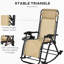 Chaises berçantes pliables zéro gravité
