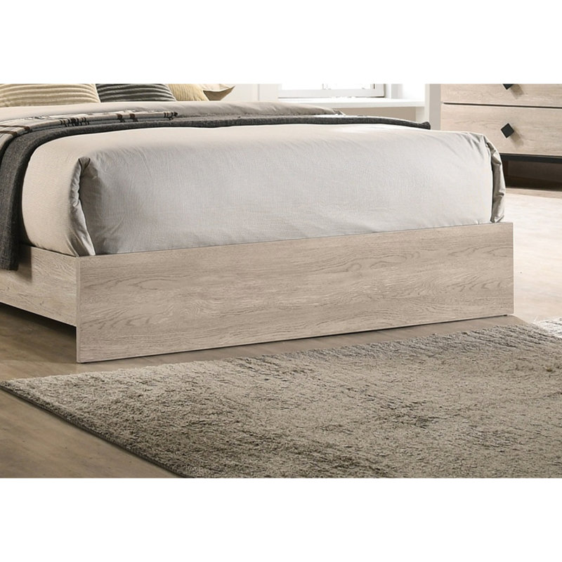 Queen Bedroom Furniture With Cream Finish, Gray Headboard, Rubberwood Modern Bed, Color, Headboard For, Cream