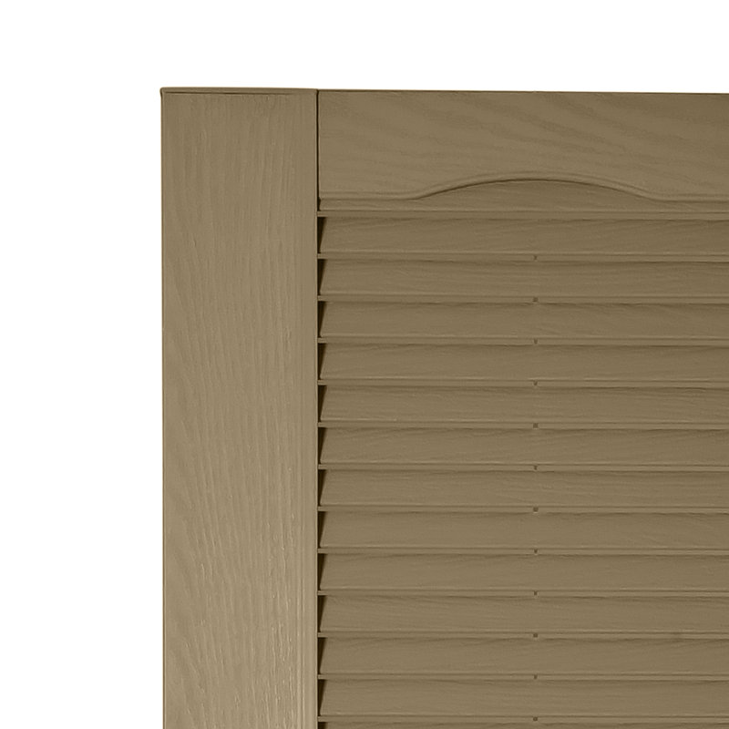 Volet à persiennes sur mesure avec dessus cathédrale, 17.75", Argile à poterie, 72"