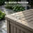 90 Gallon Brown Resin Deck Box, Lockable Waterproof Outdoor Patio Storage Box For Furniture And Garden Tools-128555018