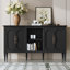Buffet Gurbachan vintage 4 portes de 150 cm de large avec étagères ouvertes