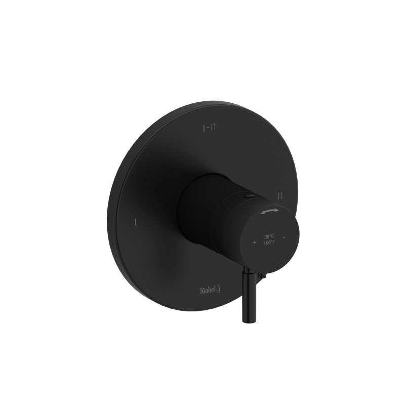 Garniture thermo-équilibrée 1/2 "avec 3 fonctions Riu, Noir