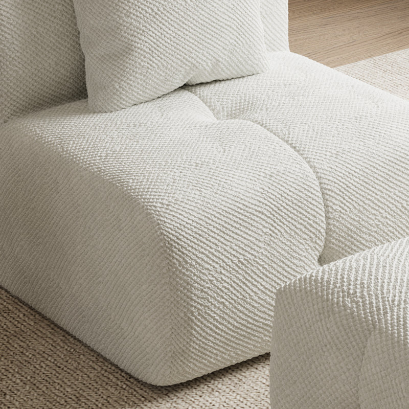 Fauteuil inclinable simple en mousse entièrement compressée, Ivoire ivoire
