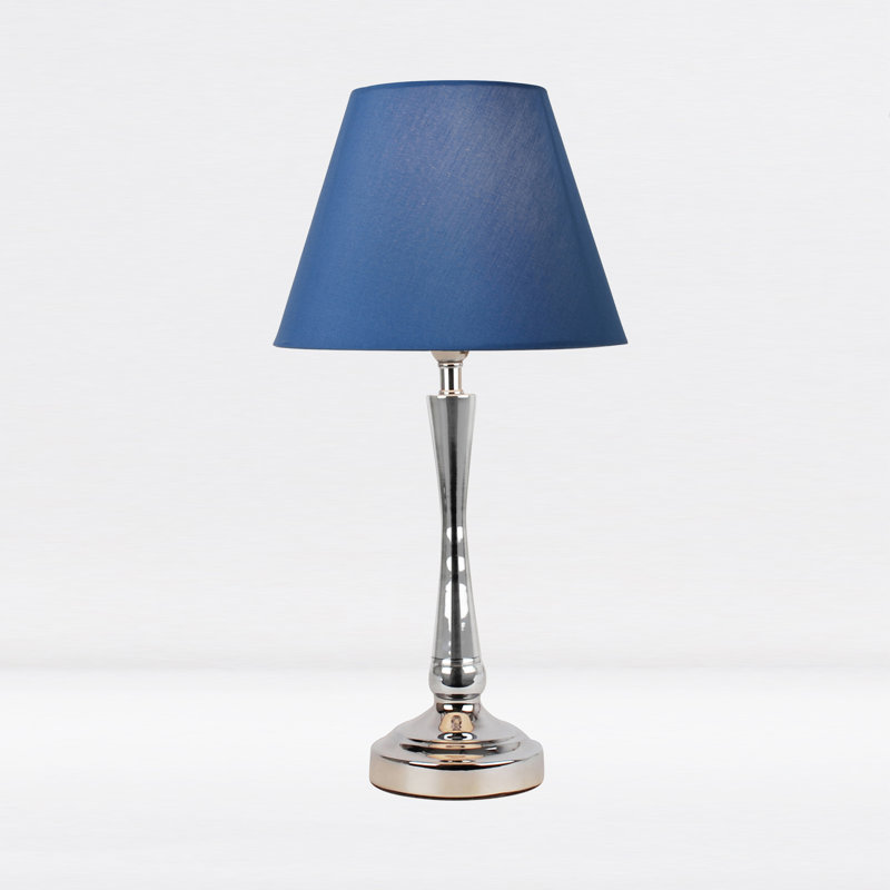 Avonmore Metal Lamp, Antique Brass, Blue