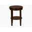 Table d'appoint, 2 niveaux, table de bout, table d'appoint, ronde, table de chevet, chambre à coucher, lampe, placage brun, transitionnel