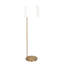 Lampe sur pied en laiton avec abat-jour cylindrique Zenith