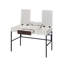 Bureau intégré - Largeur de 108 cm (42,58 po) - Finition naturelle et noire - Porte - Surface de travail spacieuse et tiroir