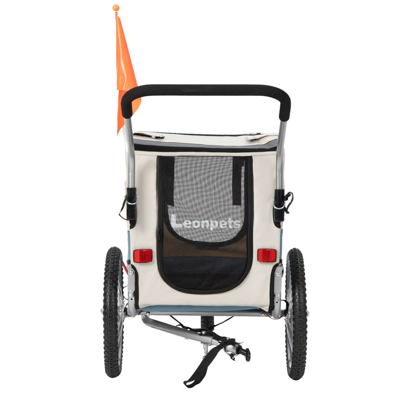 Aobei 2-in-1 Dog Bicycle Trailer, Dog Stroller, and Dog Jogging Stroller, Blue