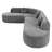 Grey Sectional With Chenille Upholstery, High Foam, And Spacious Design 122''W Soft Upholstery Resilient Foam Padding