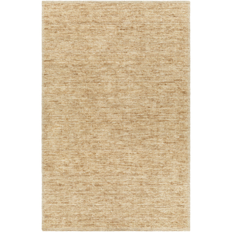Viera Wool Striped Area Rug in Camel, Beige, Rectangle 12' x 15'