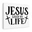 Jesus Saved My Life Cross White - Wrapped Canvas Print-656667728