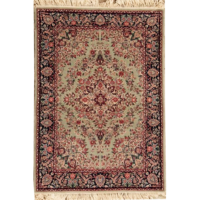 Tapis noir de haute qualité noué à la main