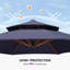 Parasol en porte-à-faux rond en bois avec base Epperly-606005846-608126243