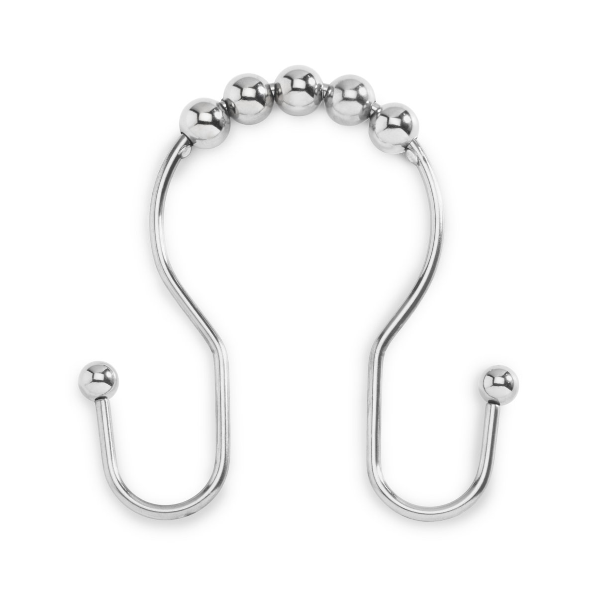 Whitmor Rust Proof Stainless Steel Double Side Shower Hooks, Set of 12 (Set of 121)