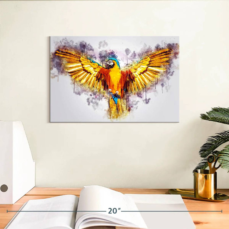 Parrot, 8" H x 12" W
