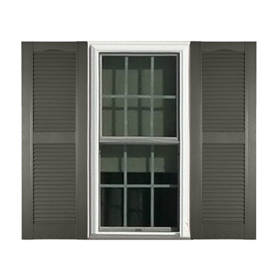 Custom Louvered Shutter with Cathedral Top