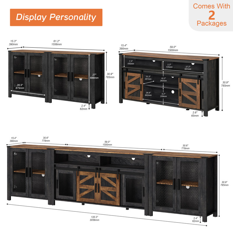 Ensemble de support de cuisine avec rangement pour porte, Noir
