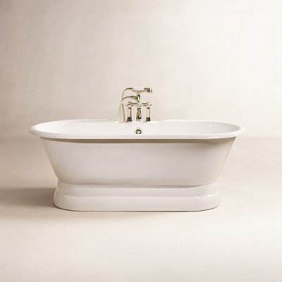 Kristin 61" Pedestal Soaking Cast Iron Bathtub