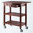 Jonathan Utility Cart with Wheels and Drawers in Walnut, 32.90" H X 28.05" W X 23.40" D