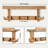 Jevale Solid Wood Wall Organizer with Key Hooks