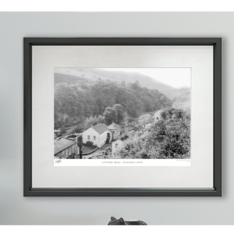 Litton Mill, Village C1955 - Single Picture Frame Print, 60cm H x 80cm W x 2.3cm D