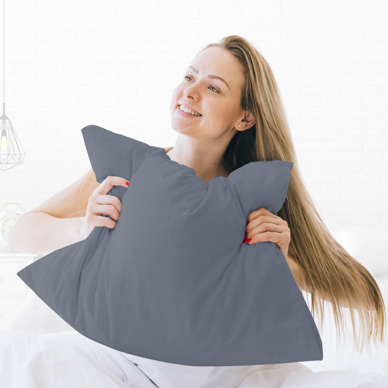 Microfiber Flatweave Pillowcase Case Pack, Grey 