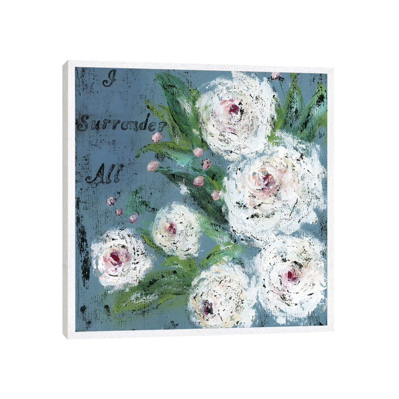 I Surrender All by Ashley Bradley - Print on Canvas, White Framed, 66.04 cm H x 66.04 cm W