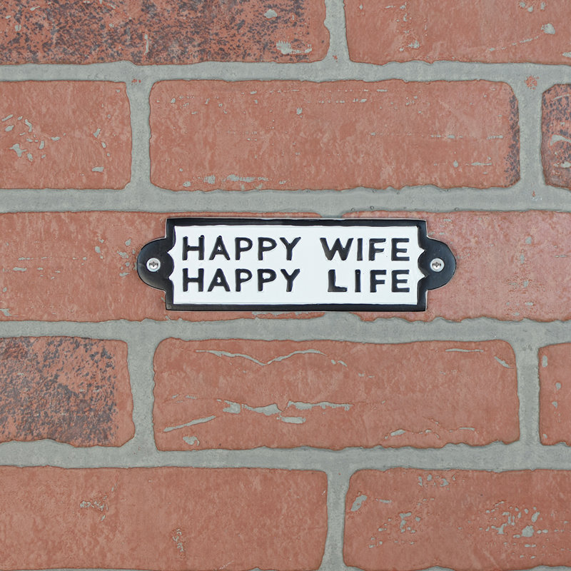 Metal Happy Wife Happy Life Office Wall Art Living Room Sign Kitchen Home Decor Metal Happy Wife Happy Life Office Wall Art Living Room Sign Kitchen Home Decor
