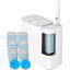 Ensemble de poubelle de salle de bain JOYBOS, avec porte-brosse de toilette et 78 recharges, poubelle de 2 gallons avec couvercle escamotable, poubelle mince pour salle de bain et véhicule récréatif-124794985
