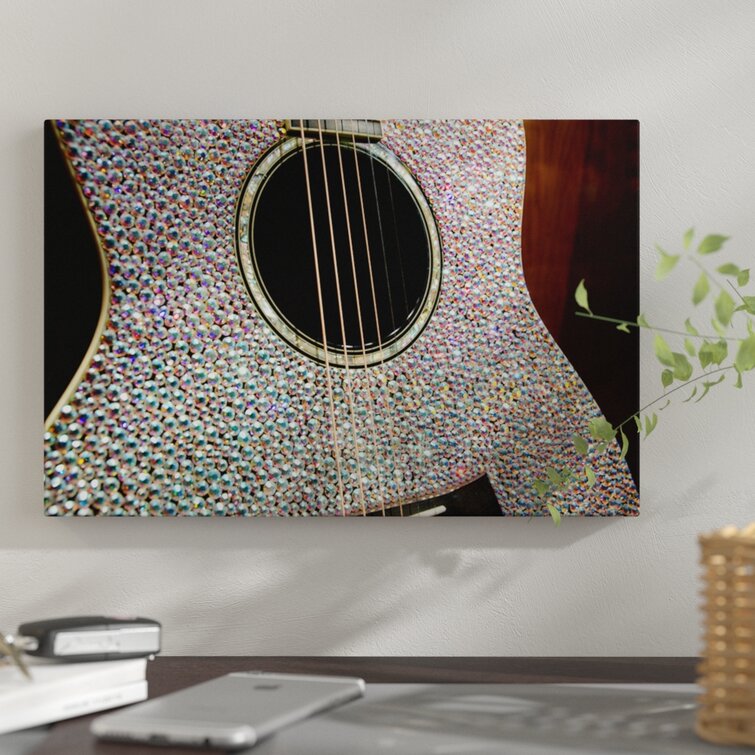 Taylor Swift's Bejeweled Guitar in Zoom Country Music Hall of Fame' Graphic Art Print on Canvas East Urban Home Size: 26 H x 40 W x 1.5 D