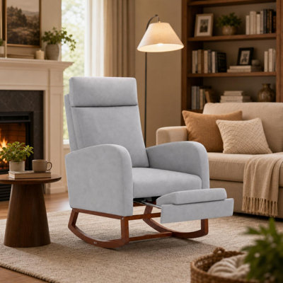 Faux Leather Rocking Chair