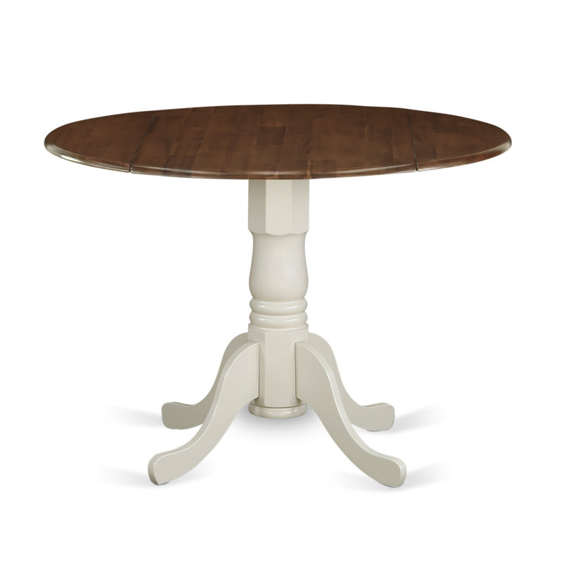 Table de salle à manger Dublin, Lin blanc / noyer