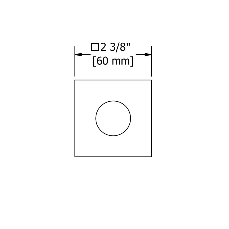 Zendo 1/2" Volume Control Trim, Chrome