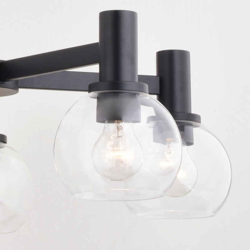 Marshall 5 - Light Steel Dimmable Globe Chandelier